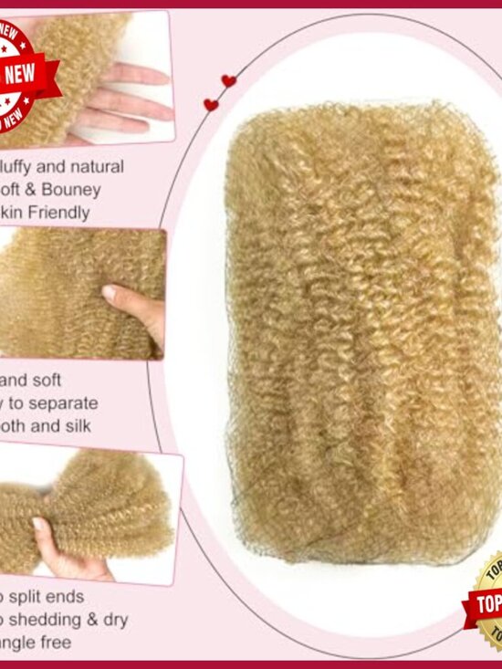 Afro Kinky Human Hair Extensions 24 Inch 100g for Dreadlocks Braiding